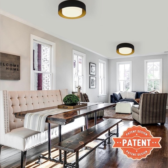 14" Bedroom Ceiling Light 3000K Dimmable Flush Mount Lamp w/ Frosted Glass NEW - Picture 5 of 10